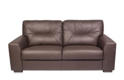 HOME Aston Large Leather Sofa - Chocolate